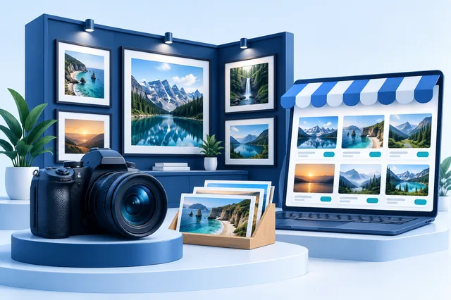 Ilustración de Tienda de fotografías