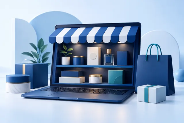 Ilustración de Tienda online de nicho